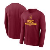 USC Trojans Men's Nike Cardinal Football Cotton Long Sleeve T-Shirt